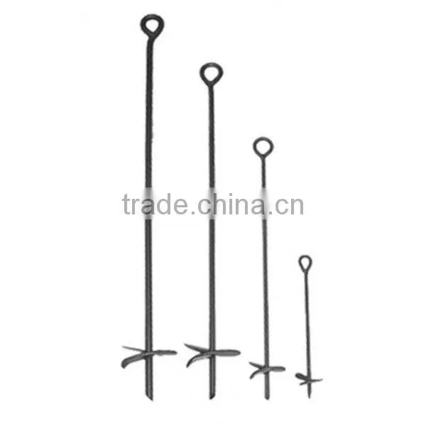 galvanized or PVC coated carbon steel earth pole anchor