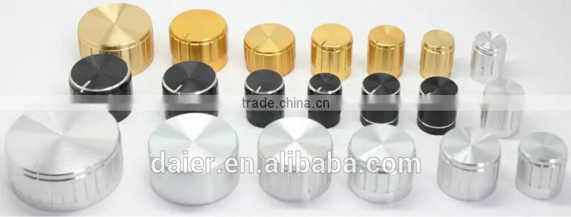 6mm volume knurled brushed aluminum knob
