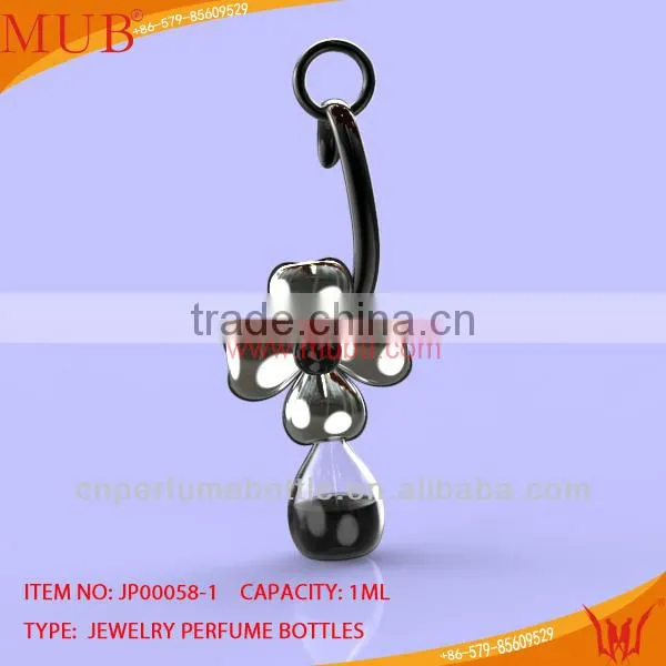 Glass Jewelry UV Flower Shape Necklace Glass Bottle