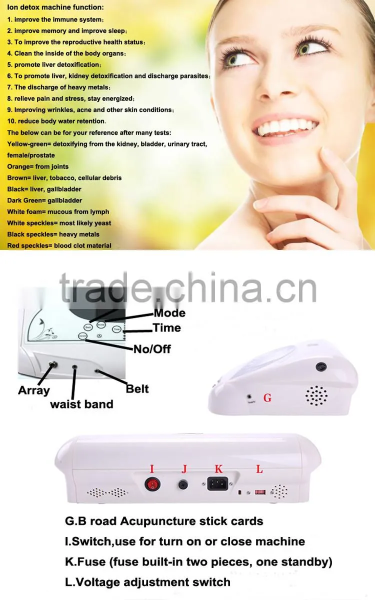 2017 Multi-functional ion detox foot patch Double instrument machine /purification device /Detoxification therapy machines