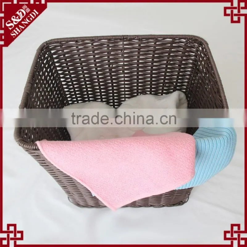 Factory direct sale functional durable laundry basket pe rattan woven