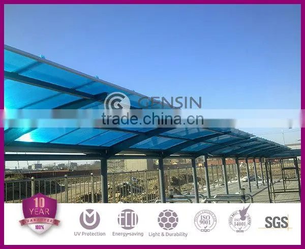 100% Waterproof Polycarbonate Sheet/U Lock Polycarbonate Profile Sheet for Carport Roofing