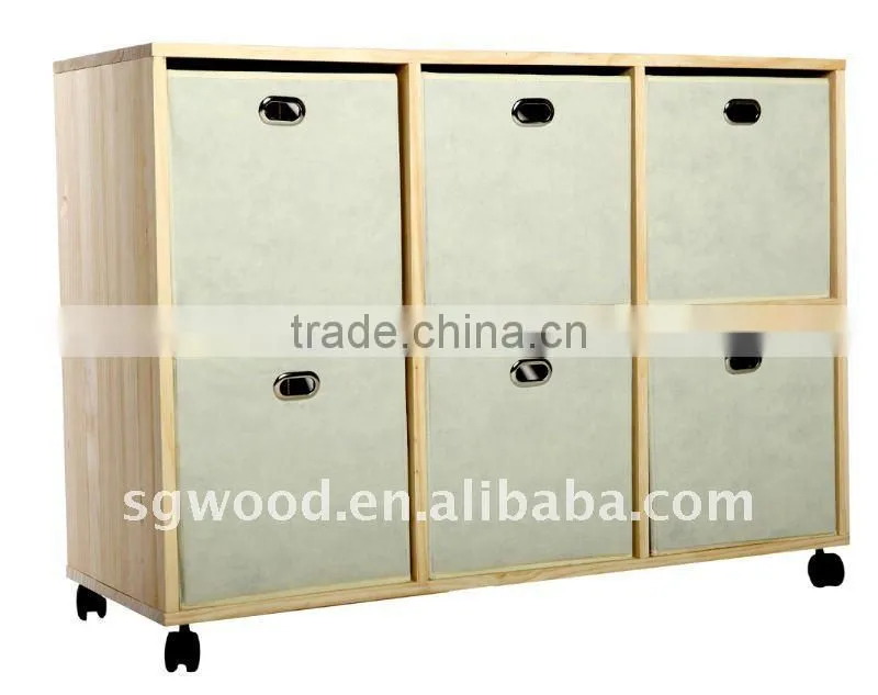New design FSC office six drawers Wooden Storage Cabinet