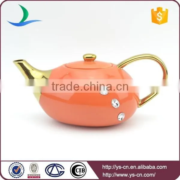 Ceramic Coffee Set Tea Sets With Gold Plated For Hotel