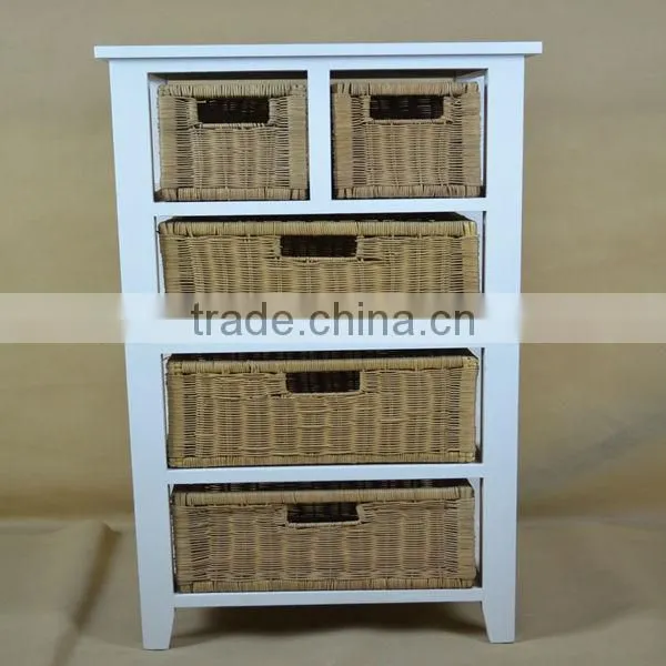 HOT Europe wholesale solid wood furniture with wicker baskets