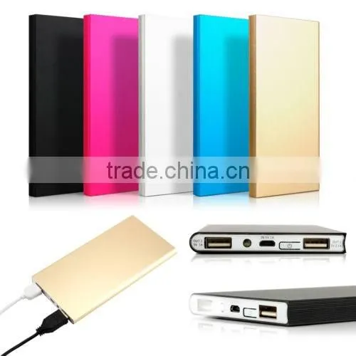 2016 custom logo metal mobile emergency battery power bank 10000mAh