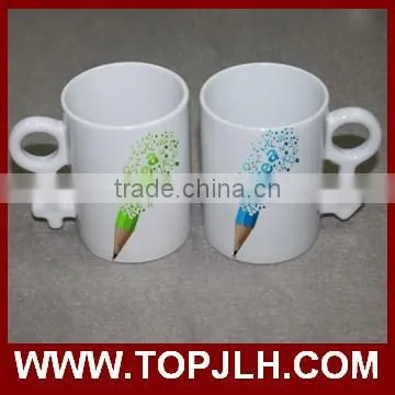 custom logo printing white sublimation ceramic tea mug for transfer printing