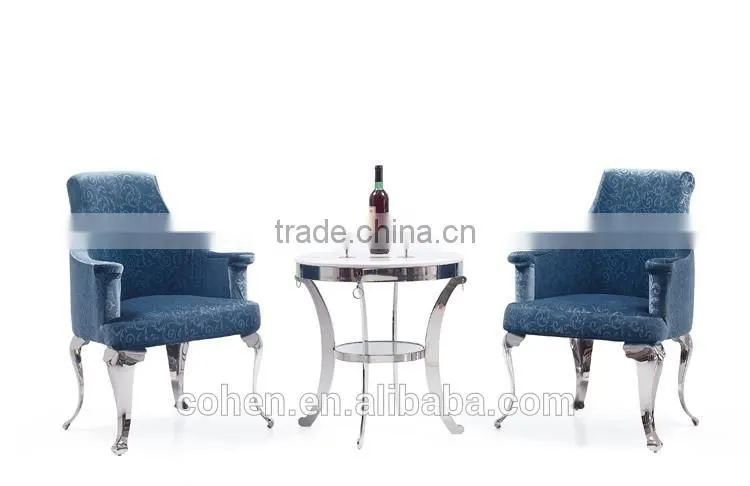 Modern European style livingroom high back leisure chair/reception chair armchair/ghost chair with stripe fabric