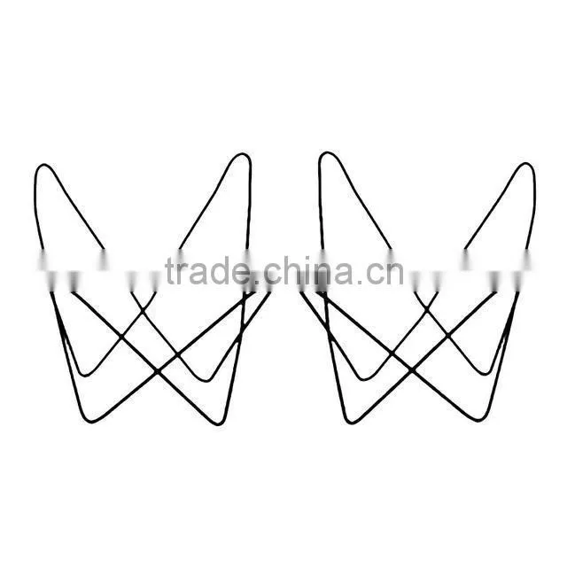 BKF Butterfly chair in living room chair frame with black leather