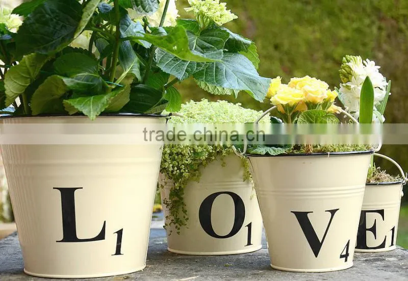 Small Garden Decorative Metal Gift Bucket