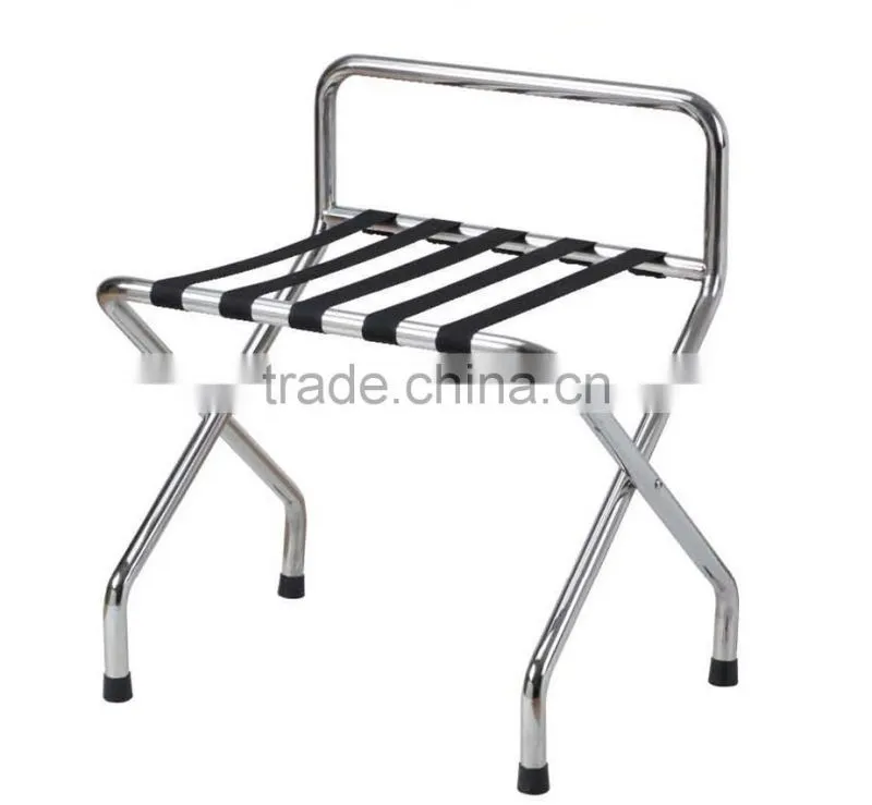 stainless steel folding luggage rack for hotel room