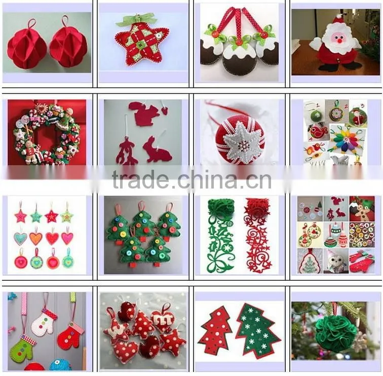 hot 2017 best selling laser cut new product decorative custom handmade fabric felt cheap keychain
