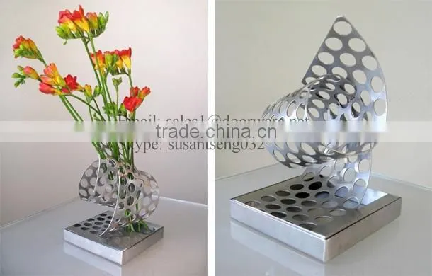 Modern Stainless Steel Large Decorative Floor Vases Flower Vases
