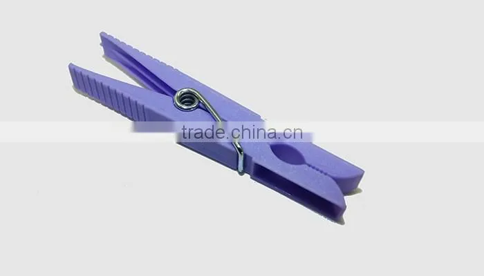 used household items hanging colored plastic peg for cloths