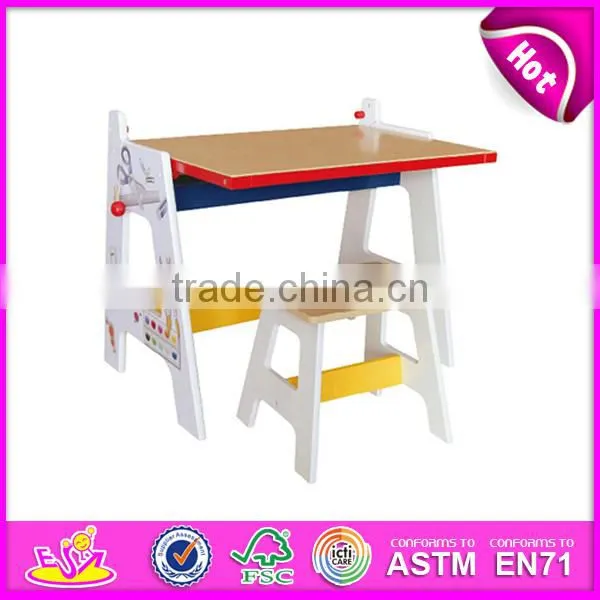 2015 New wooden draw table for kids,stable wooden draw table set for children,educational wooden draw table toy W08G126-x