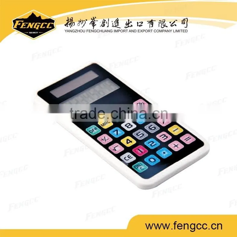 2016 best sell 8 digits touch screen style mini phone shape scientific calculator
