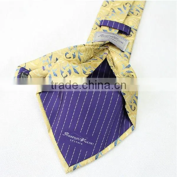 HD-7T66 High quality handmade Silk woven seven fold neck tie