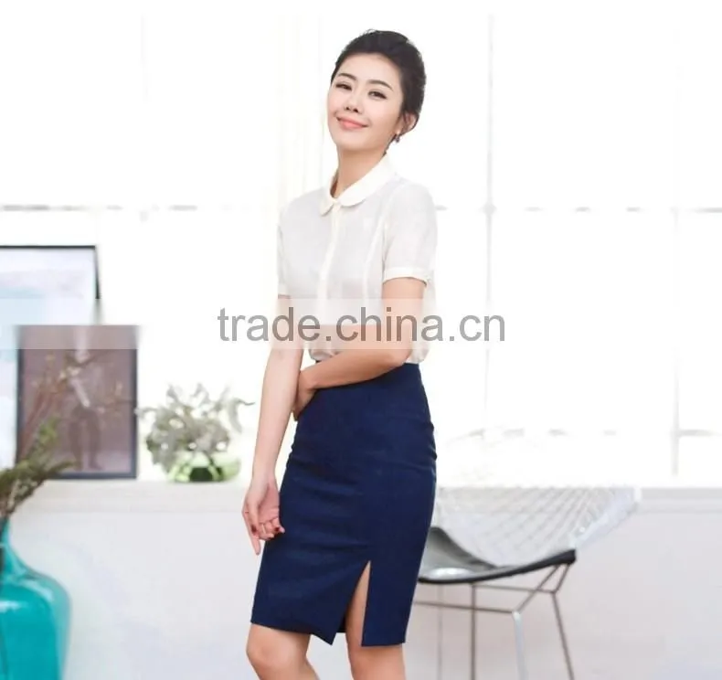 Summer Season Women's Work Uniform Shirt And Skirt Uniform