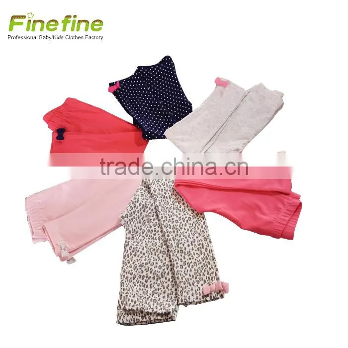 Qingdao kids clothing wholesale new pants for girl, baby leggings
