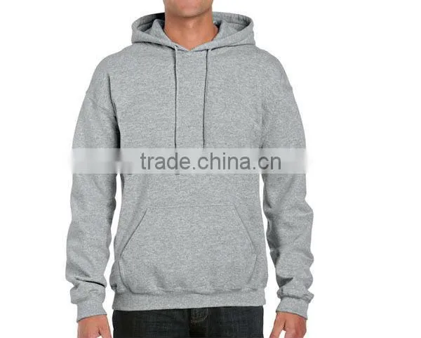 Mens Plain Polyester Cotton Fleece Hoodie