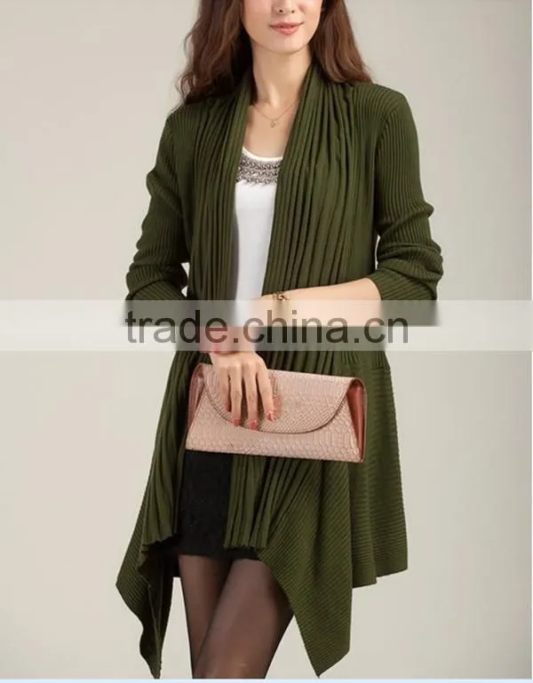 Spring and autumn free size latest design women solid Simple and fashion sweater women cardigan