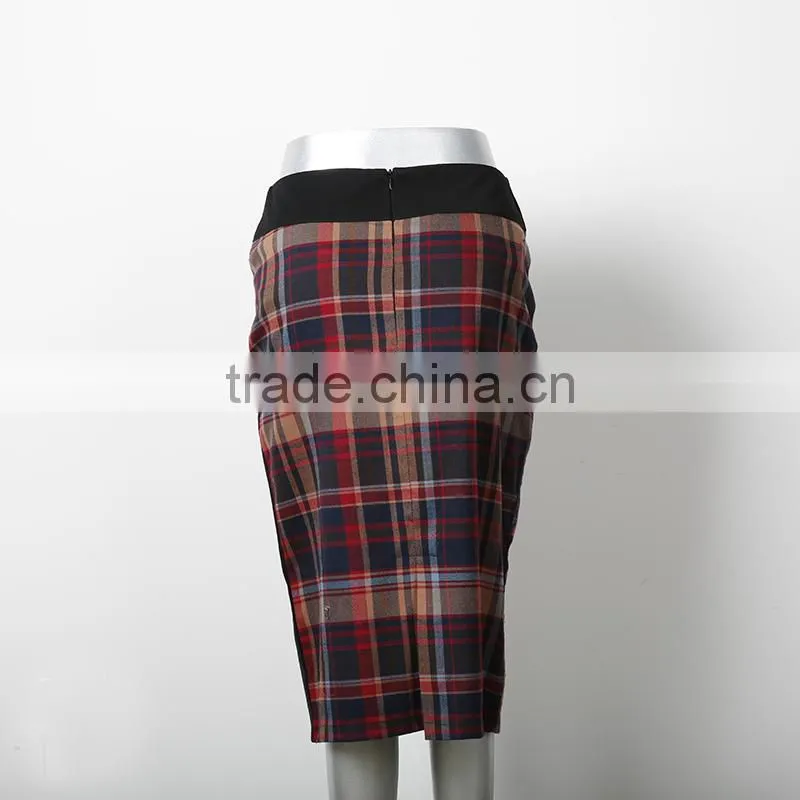 Cute new design high waist narrow plus size skirt