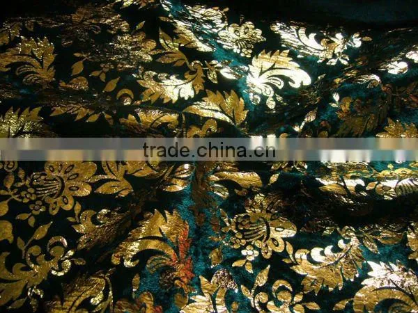 2013 New design 100% polyester bronzed dense velvet fabric for garment