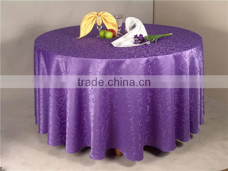 Wholesale Luxury Decoration Round Polyester Damask Table Cloth