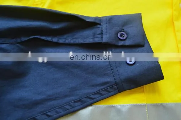 Navy 100% cotton drill ladies Outdoor Workwear Women Flame retardant Working Shirt for Industrial Safety Shirt