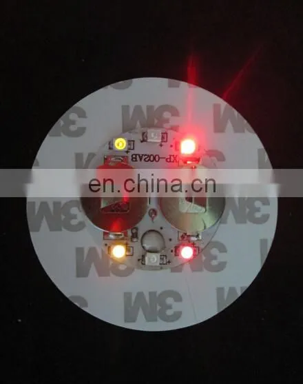 60*3mm yellow led color change led light pad for bottle