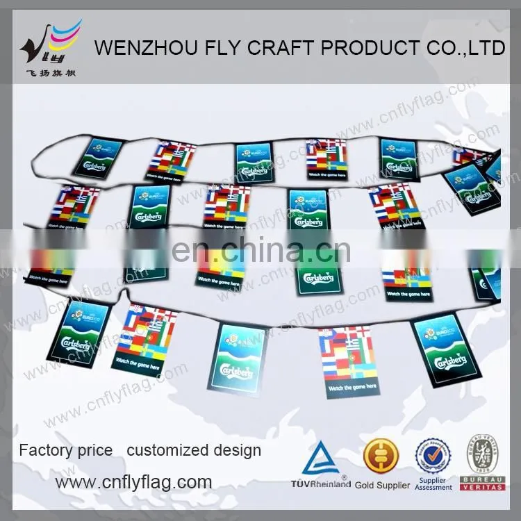 Custom bunting flags in Polyester,PE,PVC,Paper,Vinyl