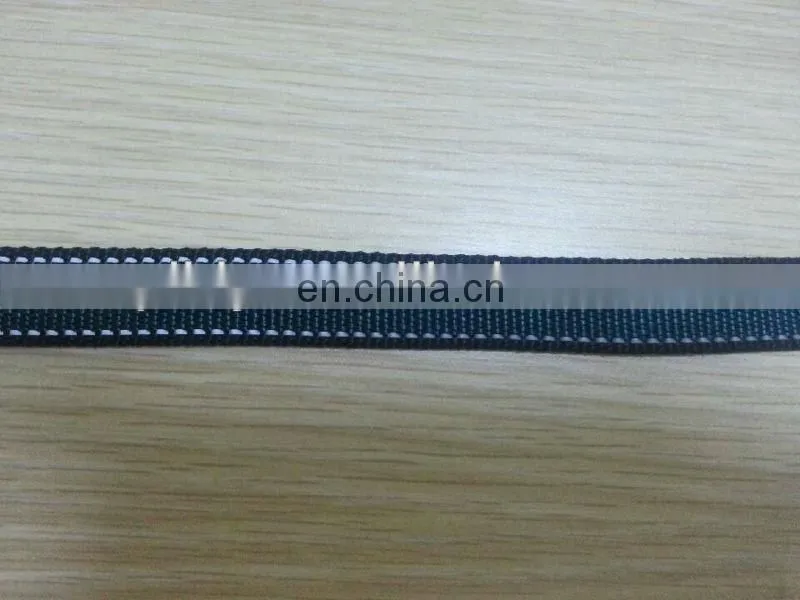 narrow polyester webbing with white stripe