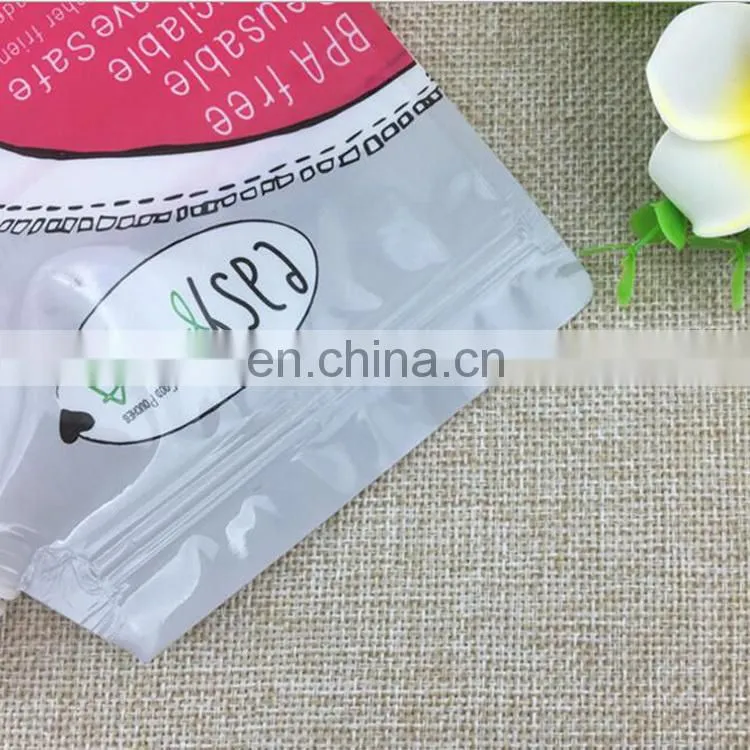 Factory Cheap Price Squeeze refillable plastic food packaging pouch /Reusable spout pouch liquid bag for baby and kids