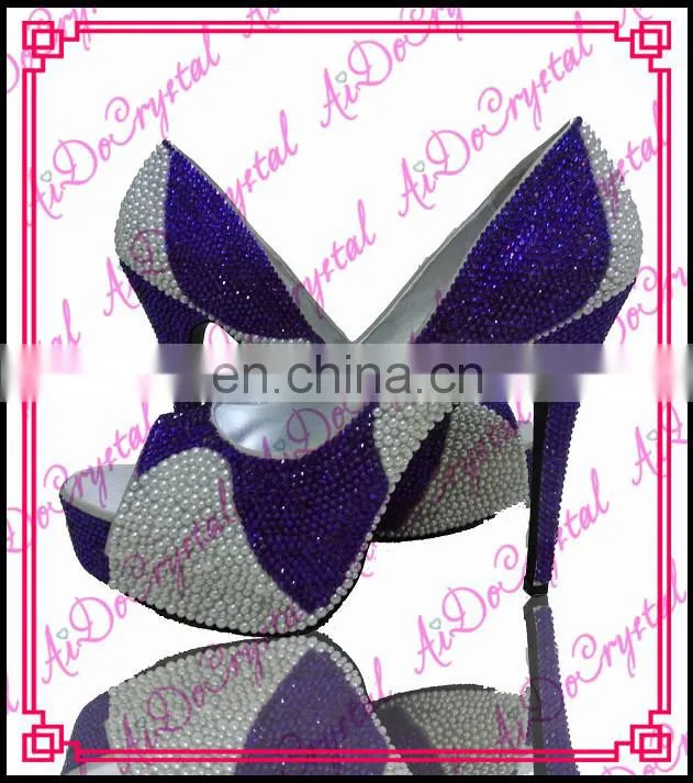 Aidocrystal 2015 Hot sale white pearl women high heels shoes fashion ladies sexy pumps shoes
