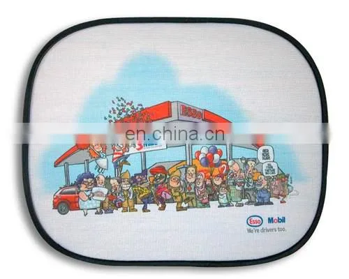 2017 printing silver polyester front window car sunshade