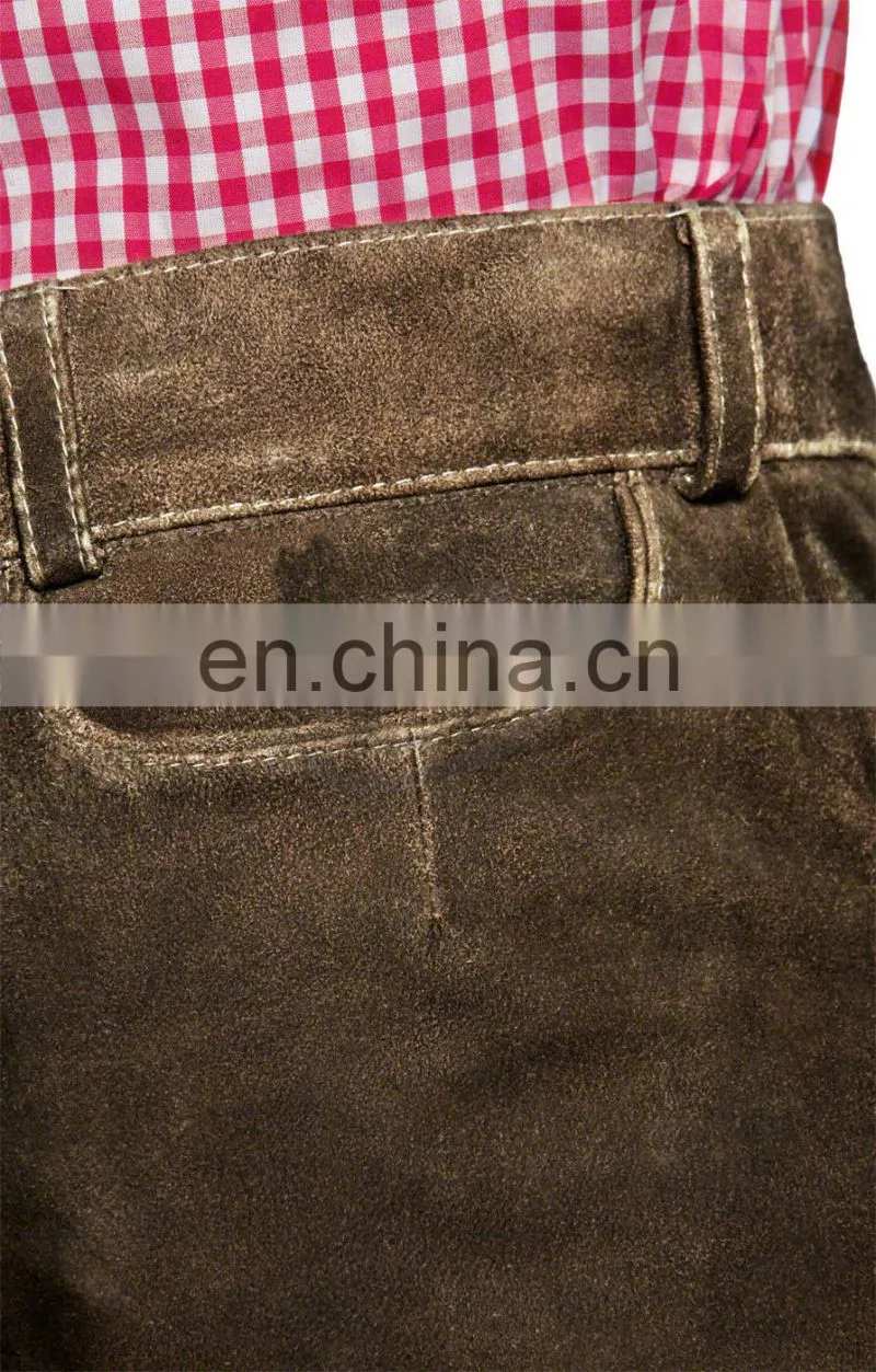 Genuine Suede german traditional full length leather Pant (German Garments)