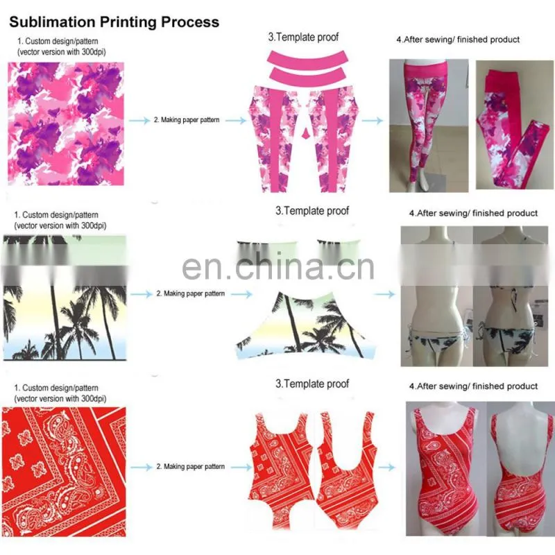 OEM custom repeat print two pieces long sleeve swimwear swimsuit women