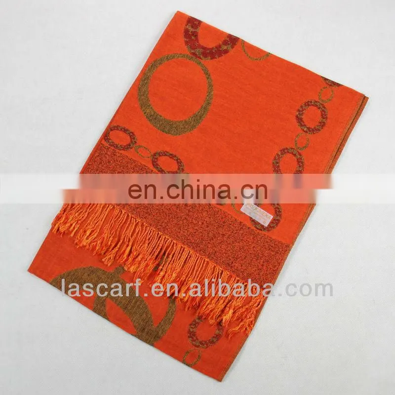 jacquared thick winter shawl