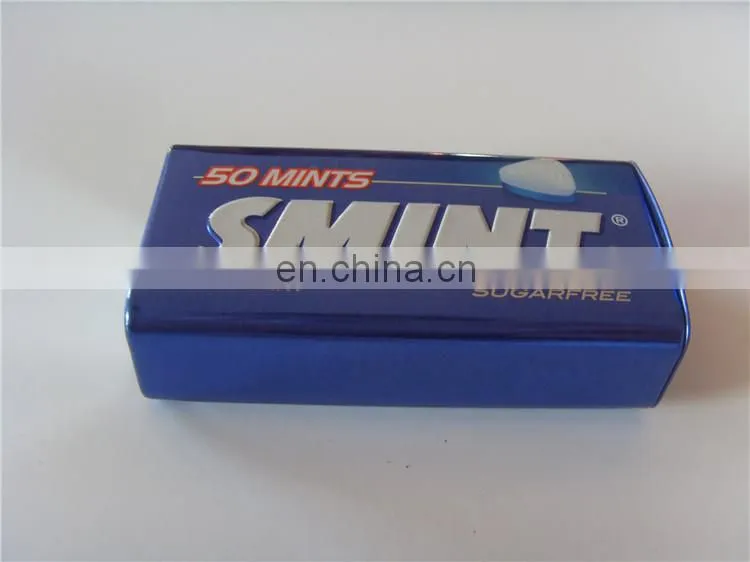 Classic metal pill mint box with hinged lid