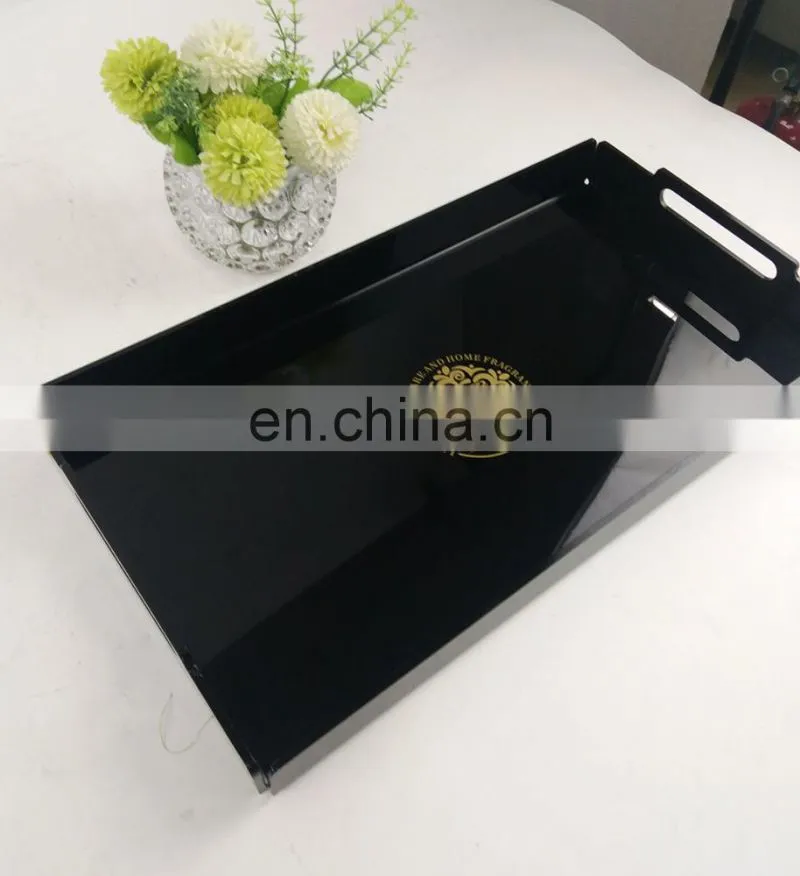 Best selling Hot bending black acrylic tray