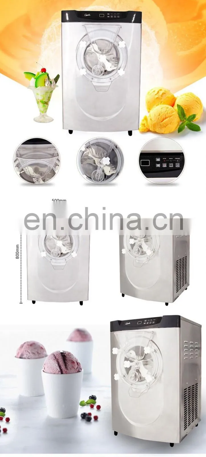 QB18T 16-20L/H Desktop Hard Ice Cream Machine