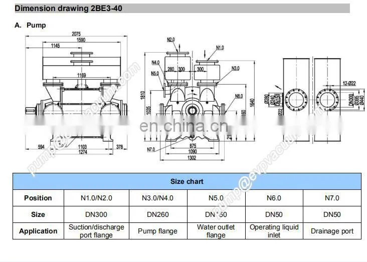 2BE3-40 2be liquid ring vacuum pump water aspirator vacuum pump methane vacuum pump