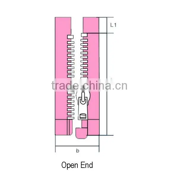 High Quality Y Teeth No.3 Fashion Black Brass metal Zipper