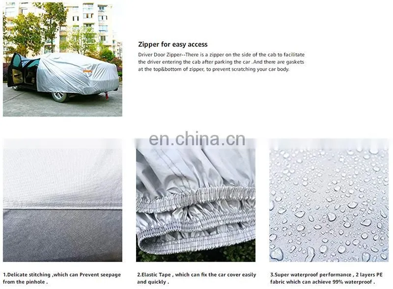 Custom Auto Accessories OEM Waterproof Polyester 170T Car Dust Cover