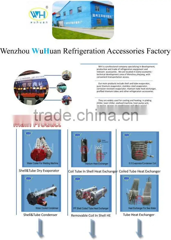 Copper tube Shell and tube type heat exchanger