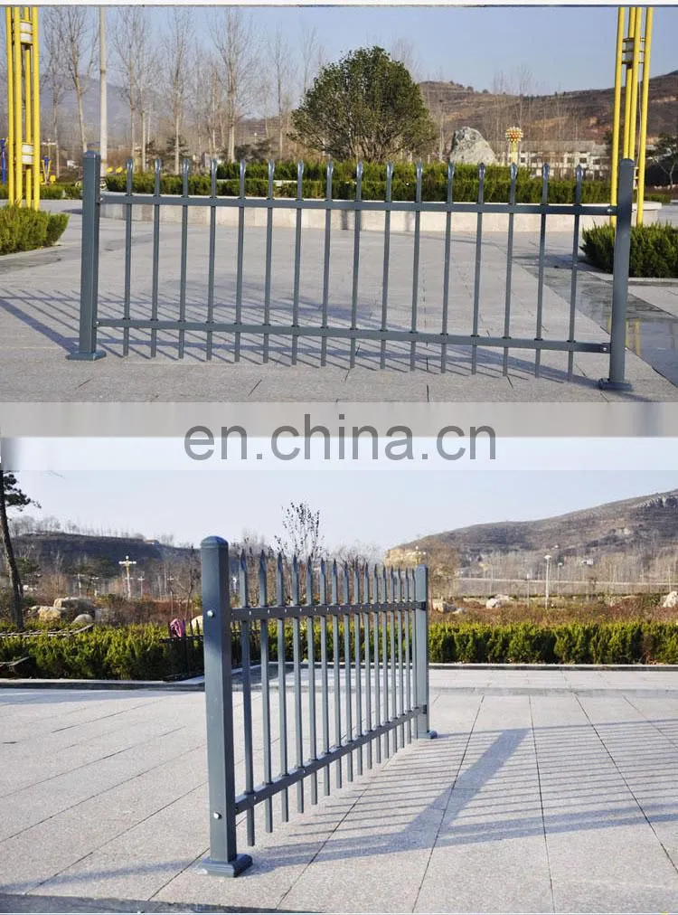 Galvanized Steel Picket Fence PVC coated steel fence Zinc steel fence