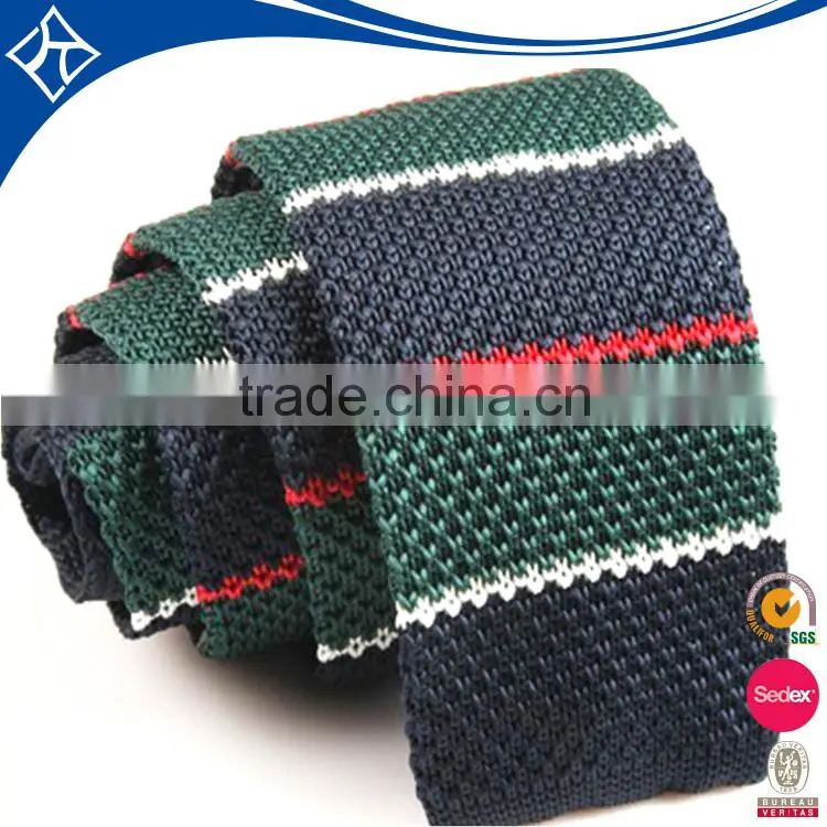 2016 New Coming Custom Design Striped Knitted Necktie