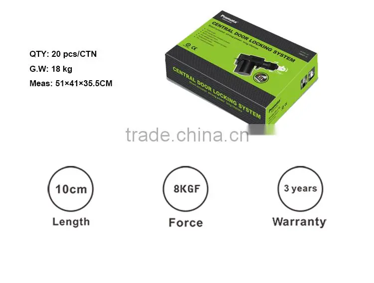 New 12V /24V DC Electric Car Central Lock System With Universal 4 / 2 Door 360 Degree Rotation Actuators Super Long Time