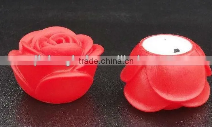 Battery operated Valentine's Day gift Romantic Rose Shaped 7 Colors Changing LED Night Light