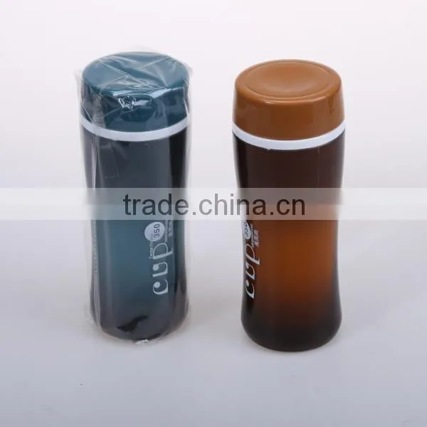 500ml Hot Sale Cylindrical shape Water Bottles with a straw